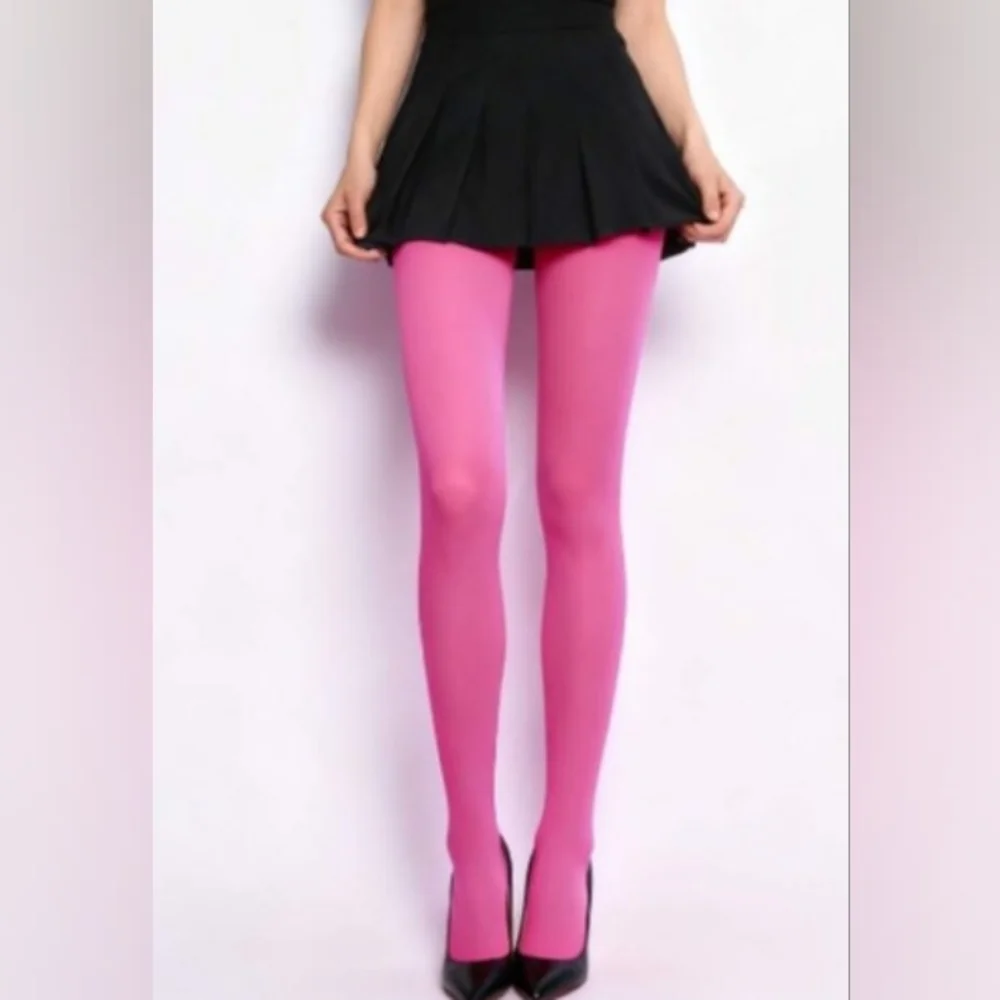 Sexy Shiny Pink SHAPING High Waist Tights • Hoisery • Stockings • Pantyhose
